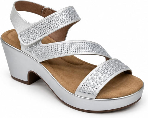 Glimmer Rhinestone Platform Sandals