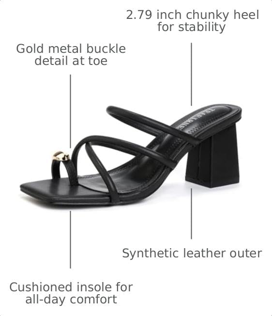 Square-Toe Thong Block-Heel Sandals — view 3