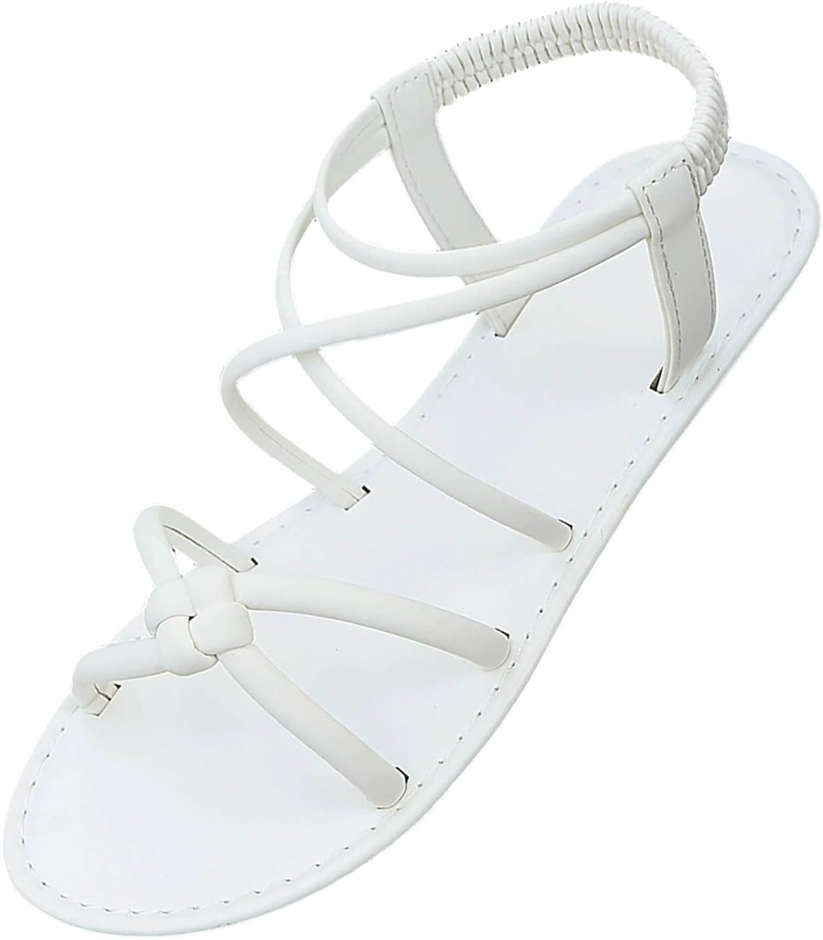 Roman Cross-Strap Flat Sandals — view 14