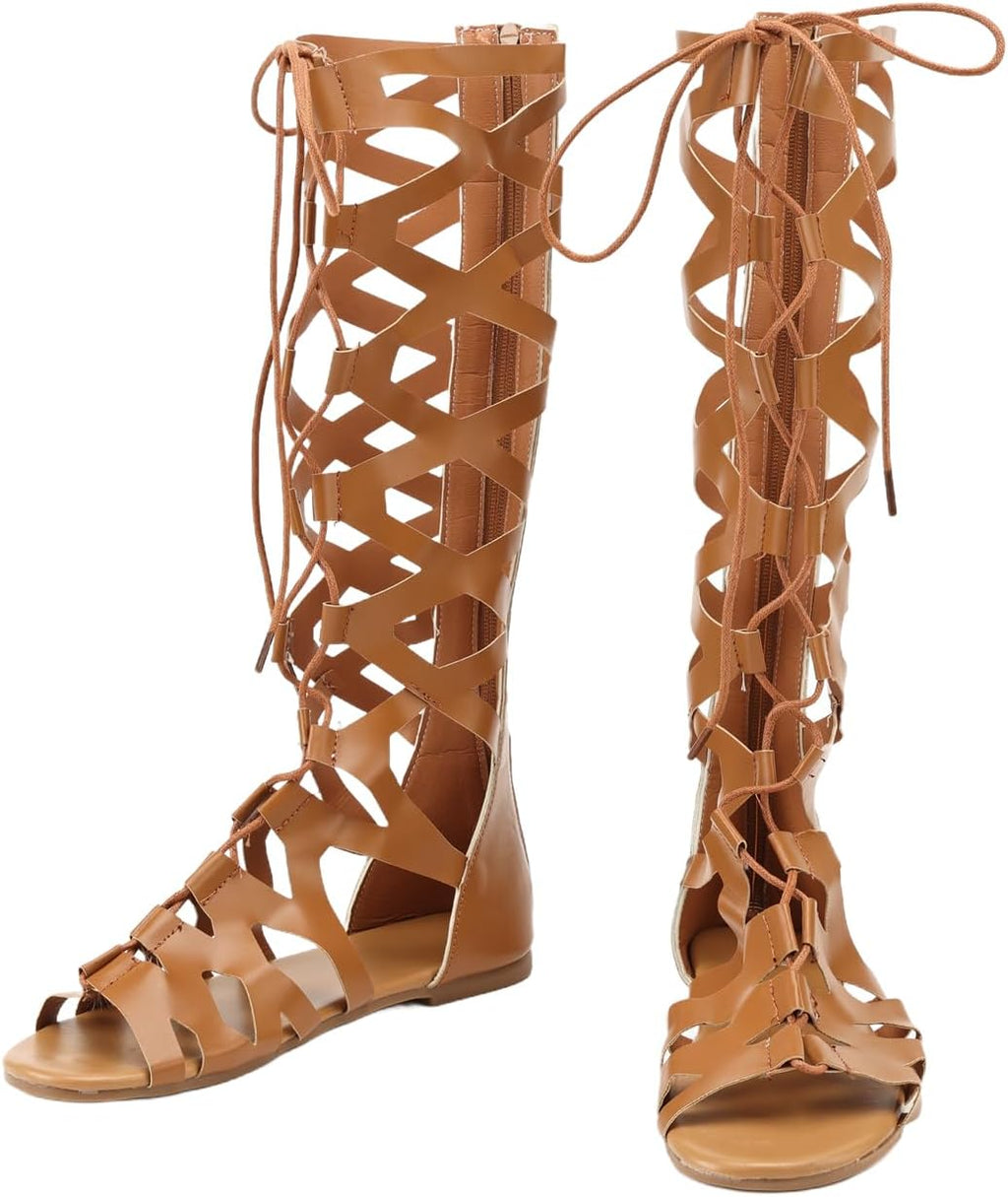 Lace-Up Tall Gladiator Sandals — view 13