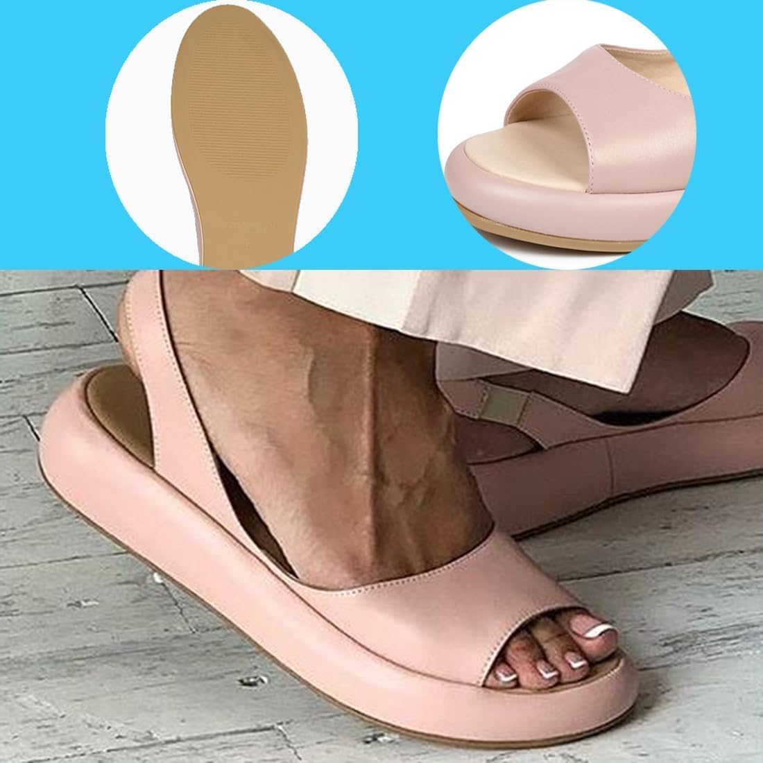 Slingback Platform Wedge Sandals — view 5