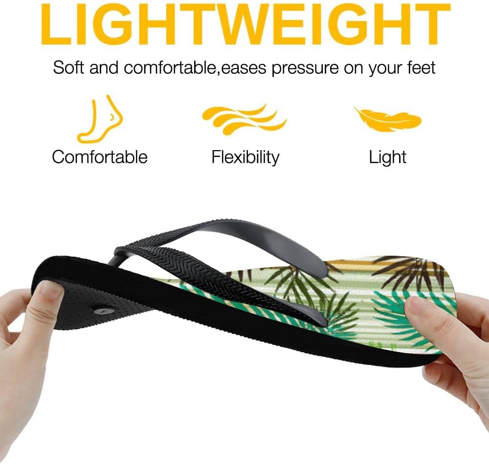 Tropical Pattern Beach Flip-Flops — view 34