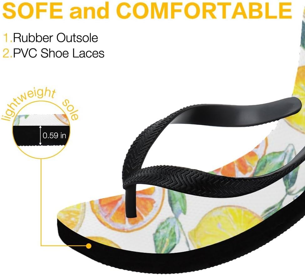 Tropical Pattern Beach Flip-Flops — view 5