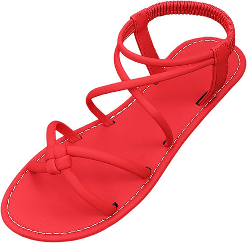 Roman Cross-Strap Flat Sandals — view 1