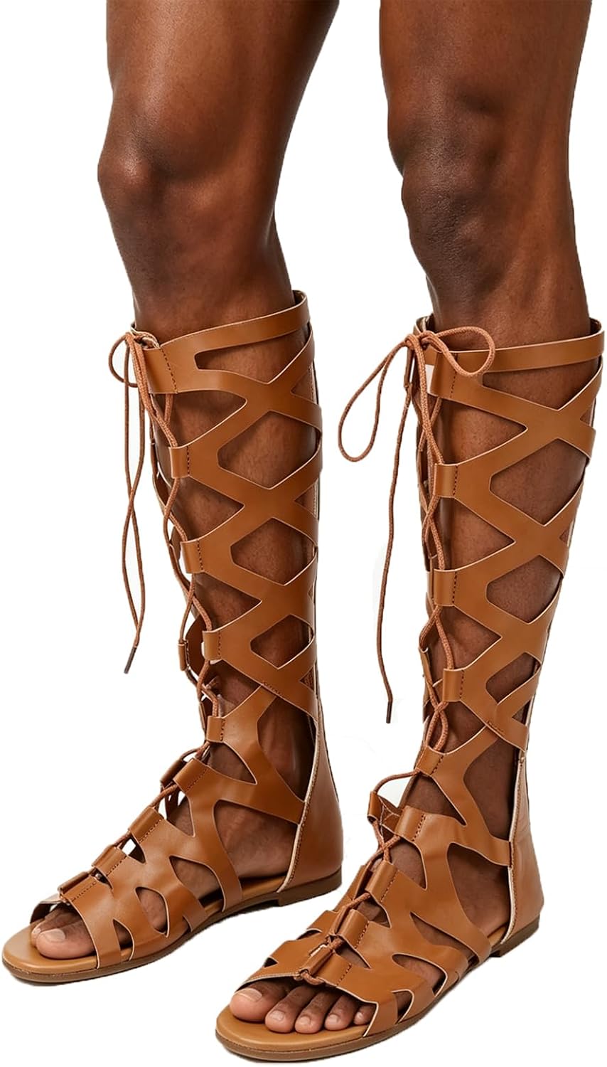 Lace-Up Tall Gladiator Sandals — view 11