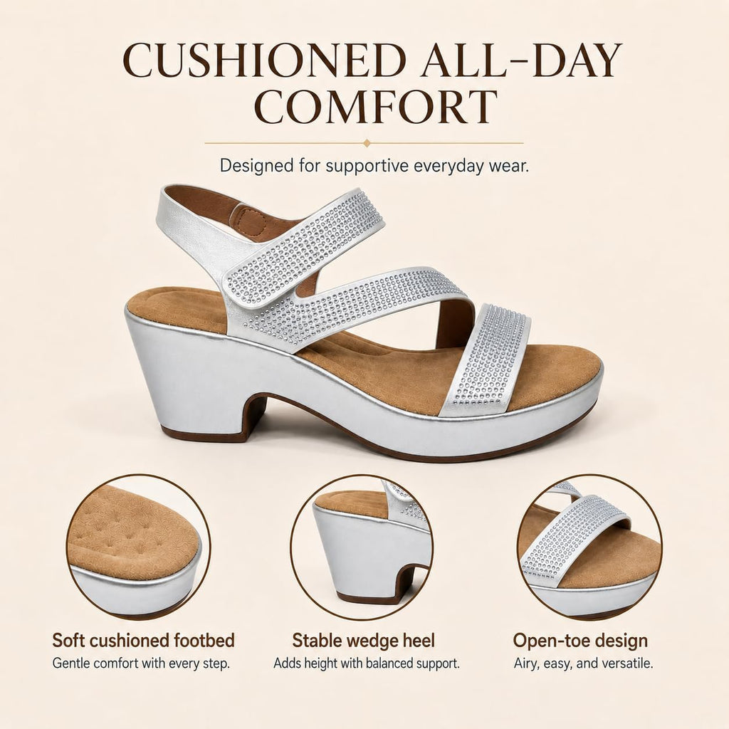 Rhinestone Ankle-Strap Platform Sandals — view 5