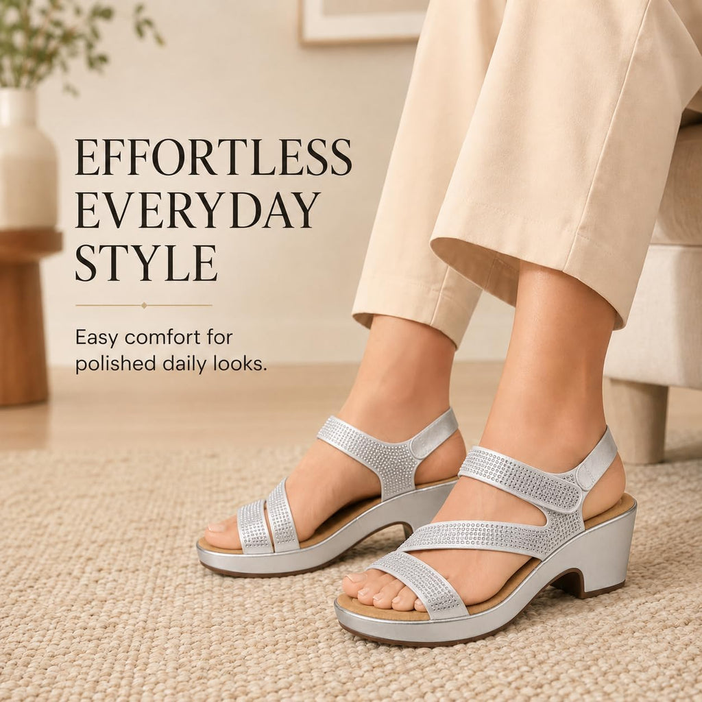 Rhinestone Ankle-Strap Platform Sandals — view 2