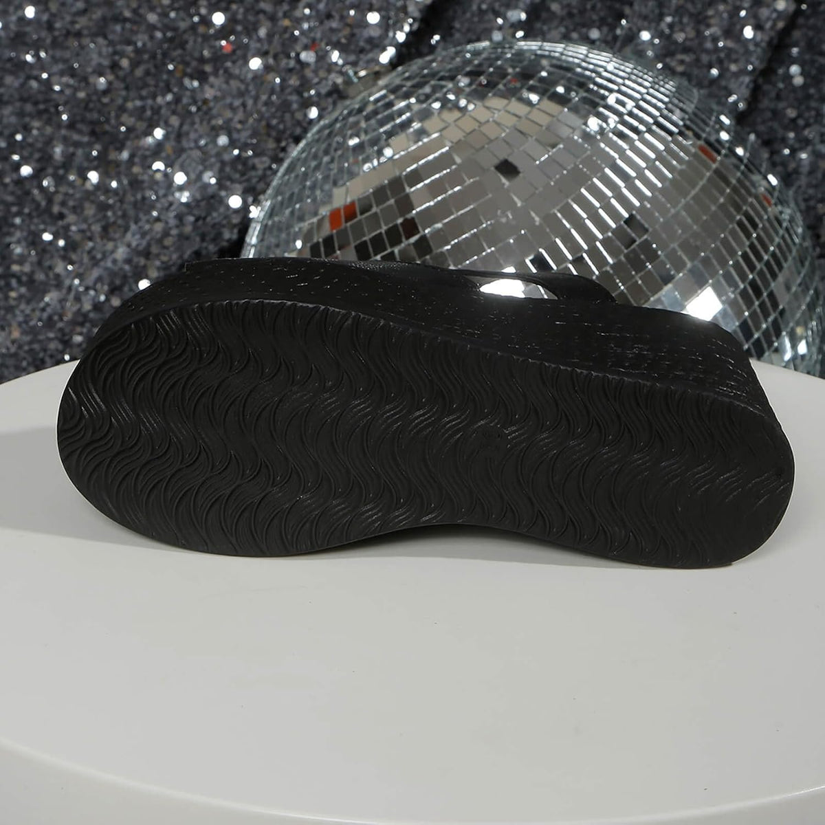 Braided T-Strap Wedge Slide Sandals — view 3