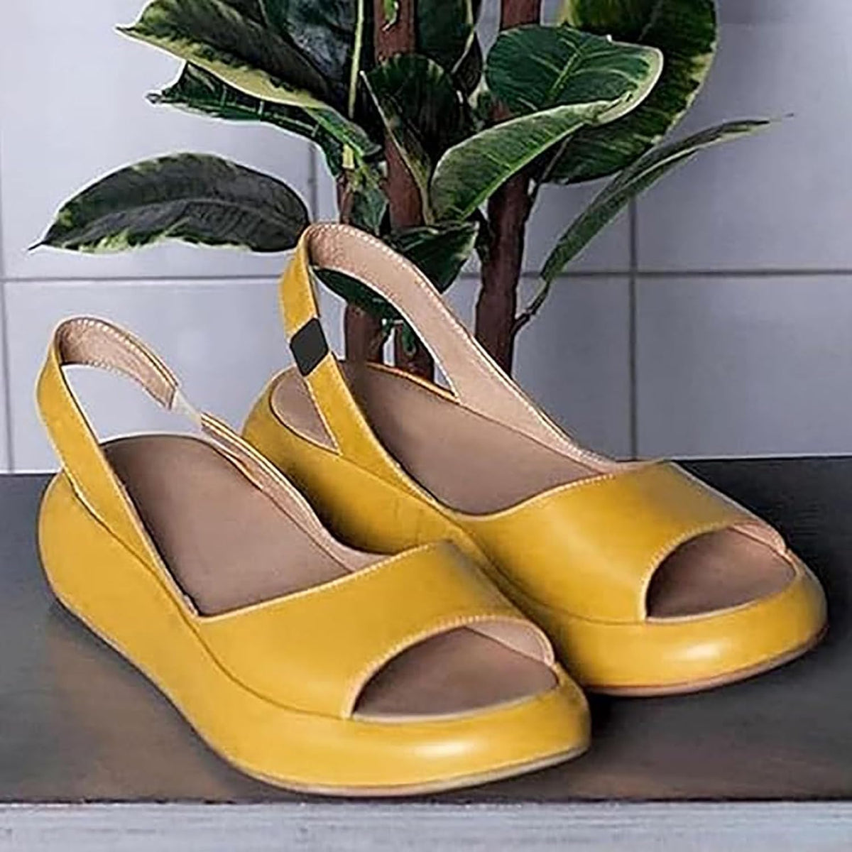 Slingback Platform Wedge Sandals — view 12