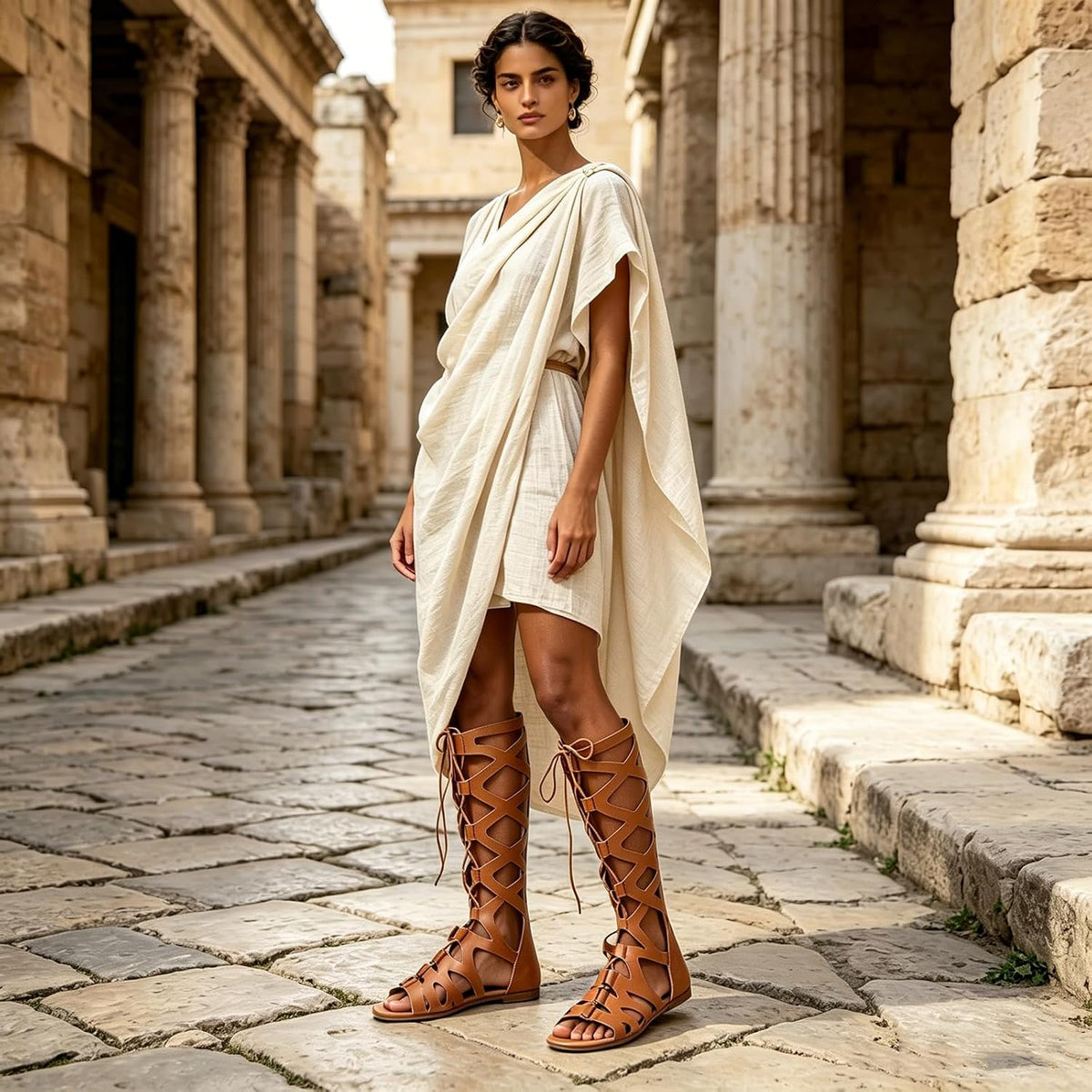 Lace-Up Tall Gladiator Sandals — view 9