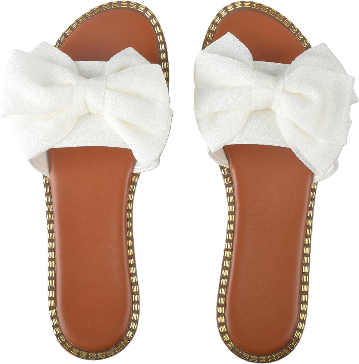 Bow-Accent Flat Slide Sandals — view 31
