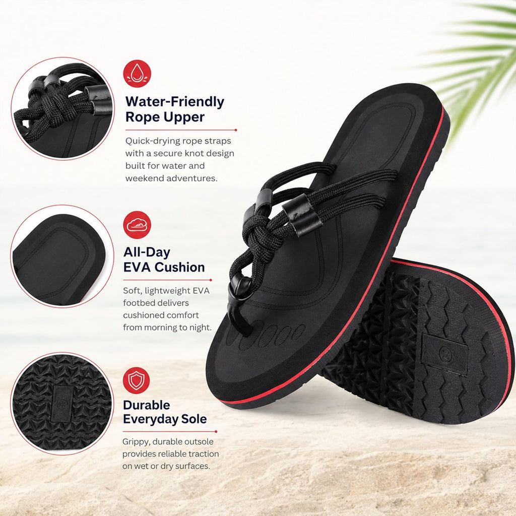 Knotted Rope Thong Sandals — view 4