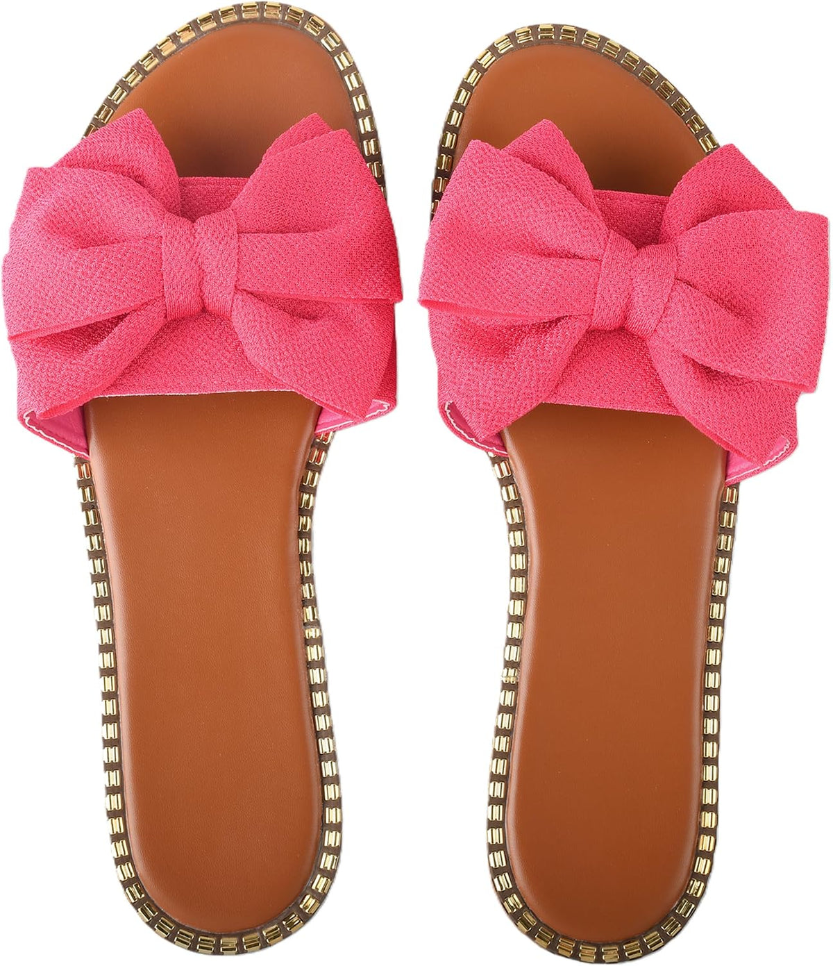 Bow-Accent Flat Slide Sandals — view 25