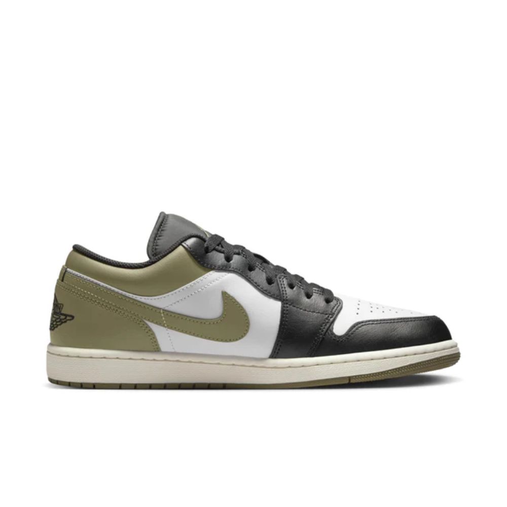 Jordan 1 Low Black Toe Medium Olive - 553558-092